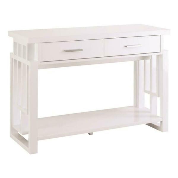 Coaster 30 x 42 x 15.5 in. Living Room Sofa Table, Glossy White 705709